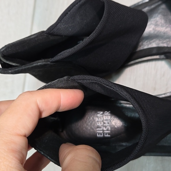 Eileen Fisher Women Ankle Sandals Back Zip shoes sz 6 - Picture 5 of 10